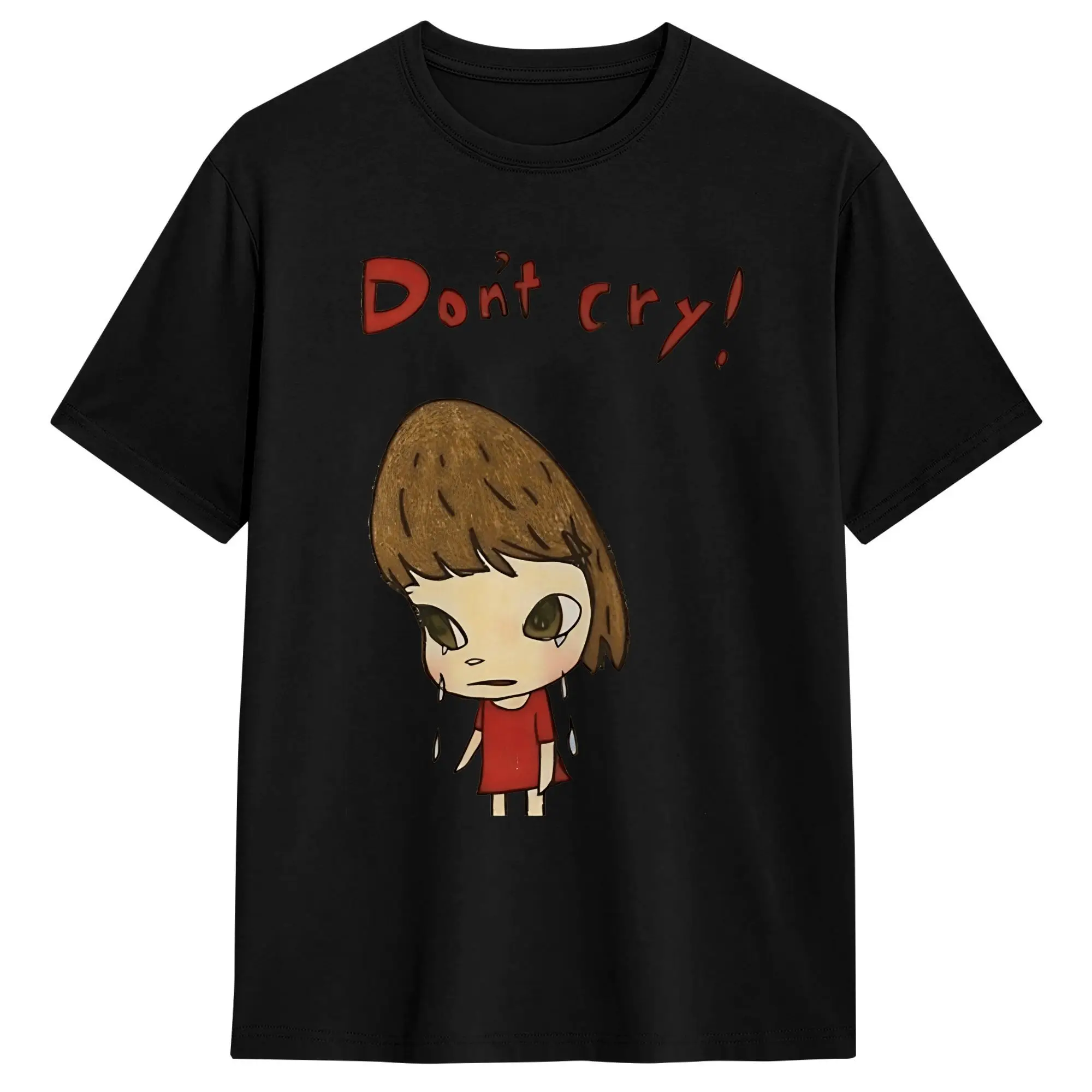 Yoshimoto nara Don't Cry T Shirt Summer  100 Cotton T Shirts For Couple Trending Print Tee Shirt Short Sleeve Y2K Funny Top Tees