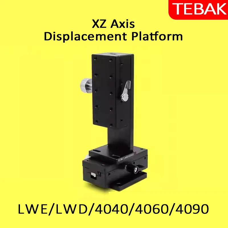 XZ Axis LWE/LWD/4040/4060/4090 Dovetail Groove Guide Manual Displacement Platform Gear Drive Knob Adjusting Slide