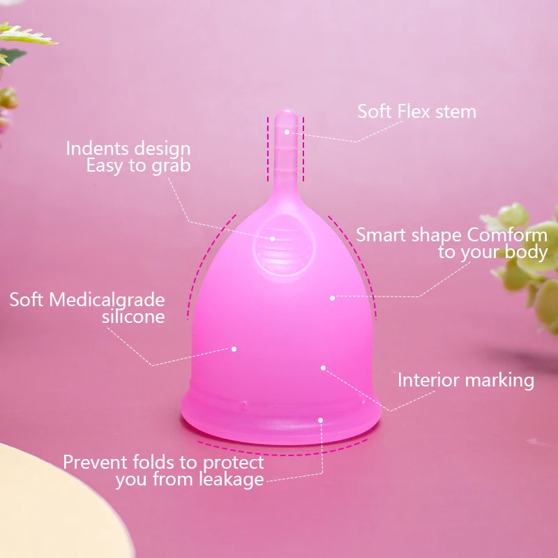 5 stuks Vrouwelijke Menstruatie Cup XS Gecertificeerde Chirurgische Siliconen Hypoallergene Vagina Periode Mensturale kopjes Persoonlijke Verzorgingsproducten