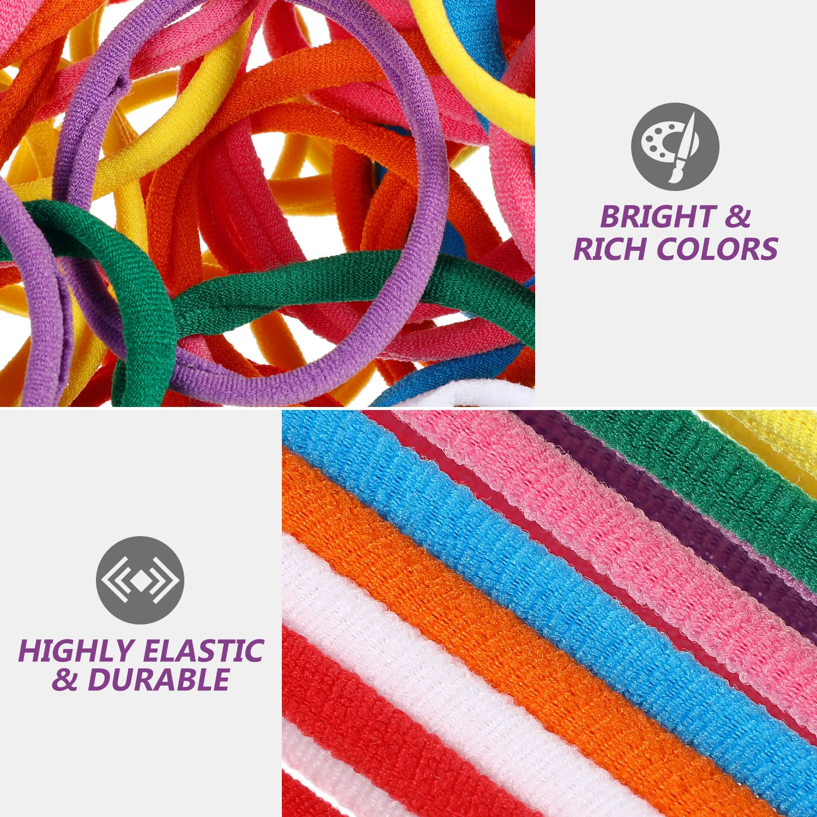 288pcs Weaving Loom Loops Colorful Potholder Elastic Loom Bands DIY Weaving Crafts for Kids (Mixed Color)