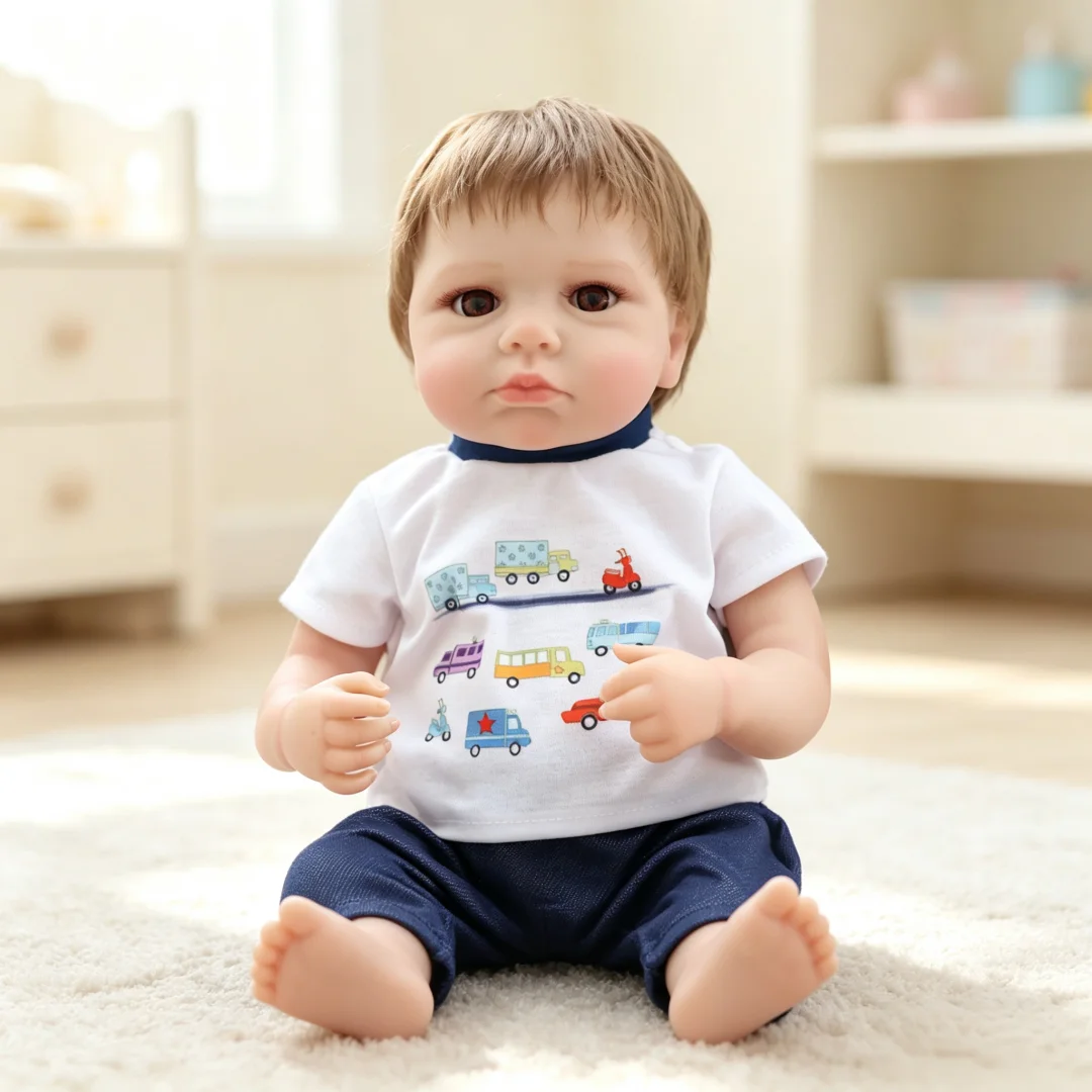 20 Inch Open Eyed LOULOU Handmade,Realistic and Suitable for Children's Gifts, Holiday Gifts, Artist Collections