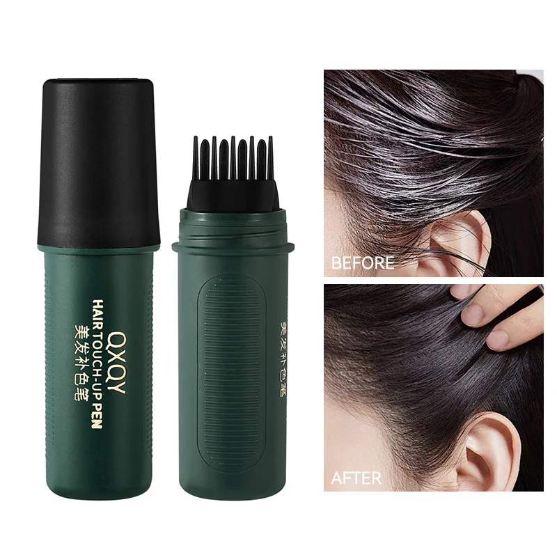 Qxqy ヘアカラーペンカバーヘア、均一な色の髪、速乾性、使いやすく持ち運びに便利