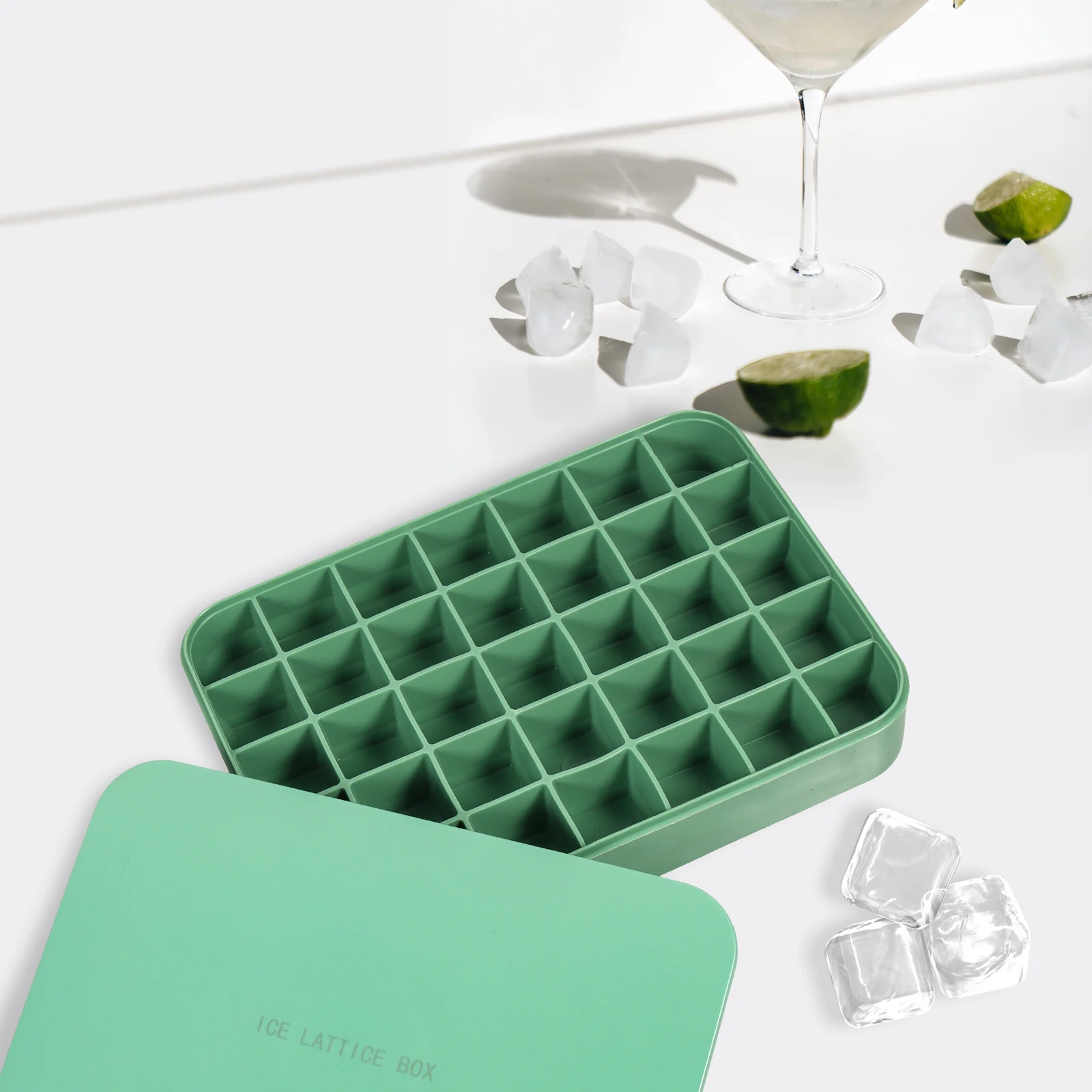 

Large Capacity Silicone Ice Lattice Mold Cube Tray – Making Trays for Freezer Box