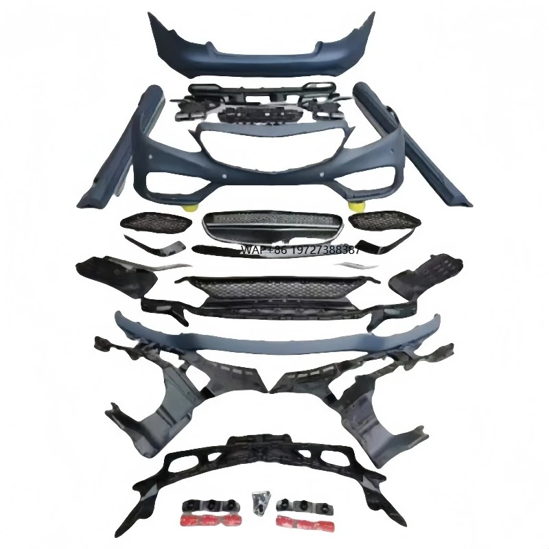 

Body Kit z E-Class 14-15 W212 E63 Surround Install Directly Front Bumper Grille Side Skirts Rear Bumper