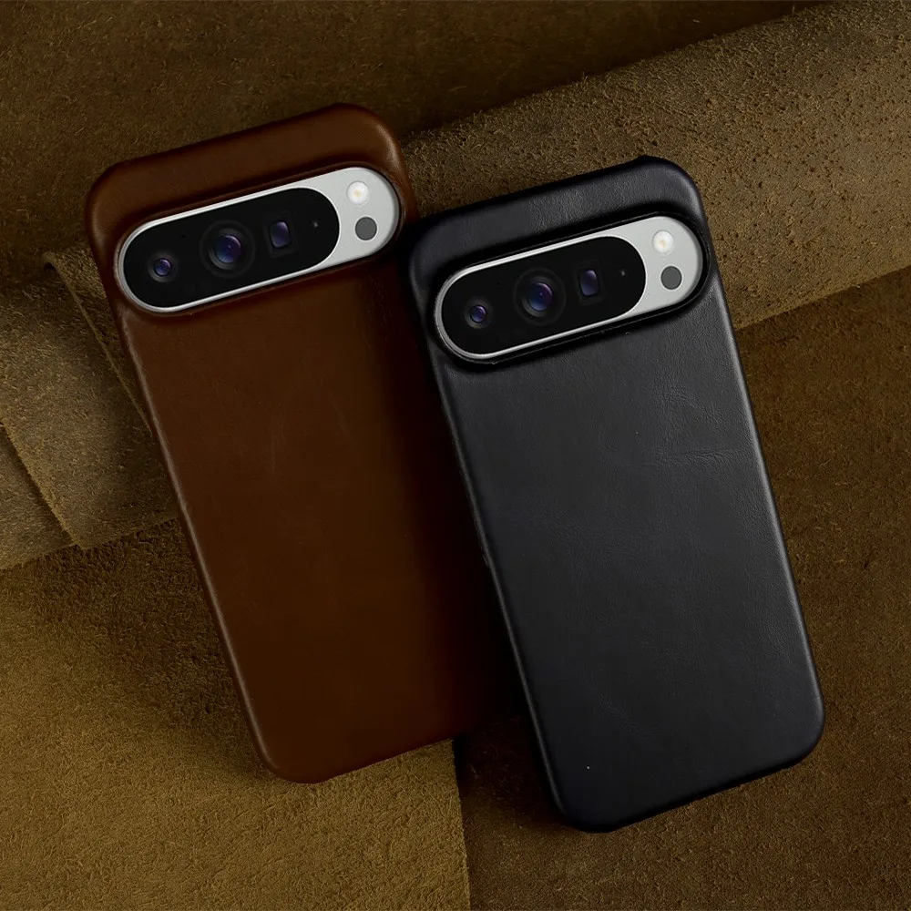 ZWW Oil Wax Genuine Leather Case For Google Pixel 9Pro XL Cases Cover 6A 6Pro 7Pro 8A 8Pro Vintage Retro Capa Back Coque Carcasa