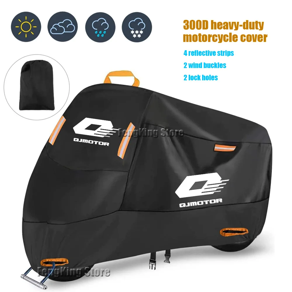 Motorcycle Cover Waterproof UV Protector Rain Cover For QJMOTO QJ SRT 800 800X 800SX SVT 650 X SRT700 SRT 800 700 650 550