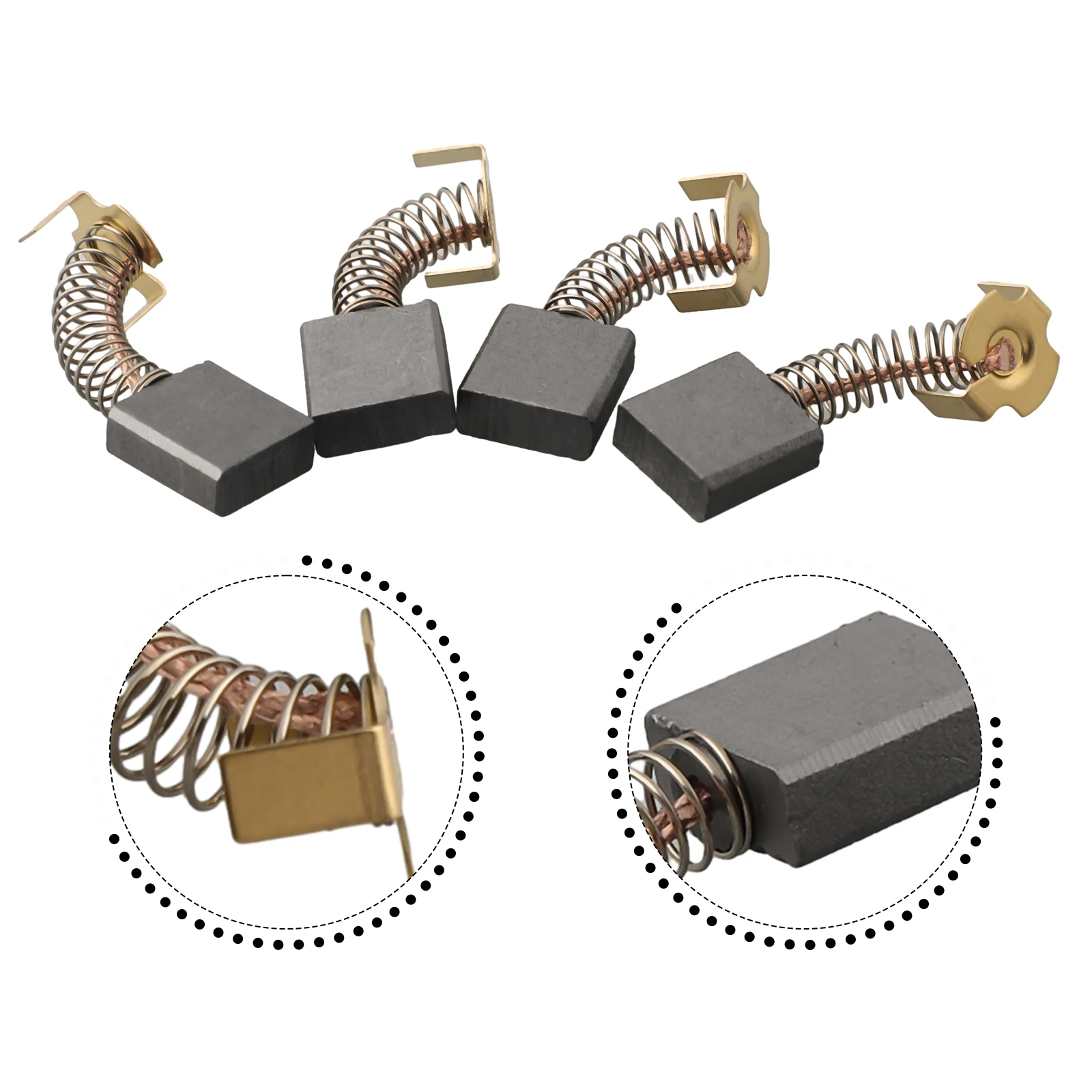 4pcs Carbon Motor Brushes 7*17*17.8mm For R4510 R45101 MS1250 MS12501 MS12500 MS1250LZ MS1250LZ1 MS1290LZA TS2400LS TS2410LS