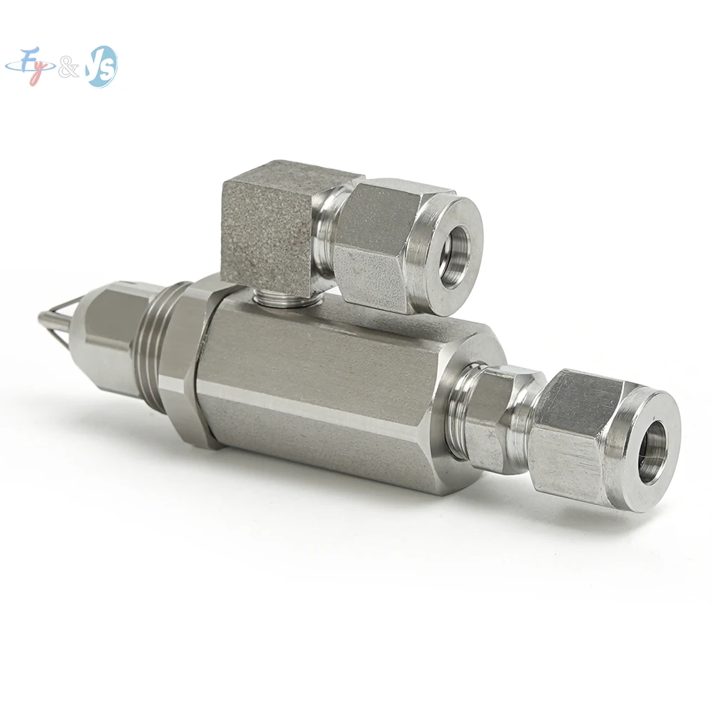 Stainless Steel Air Atomizing Nozzle with Connecter – Ultrasonic Dry Fog, 30°/60°/80° Spray Angles for Industrial Dust Removal