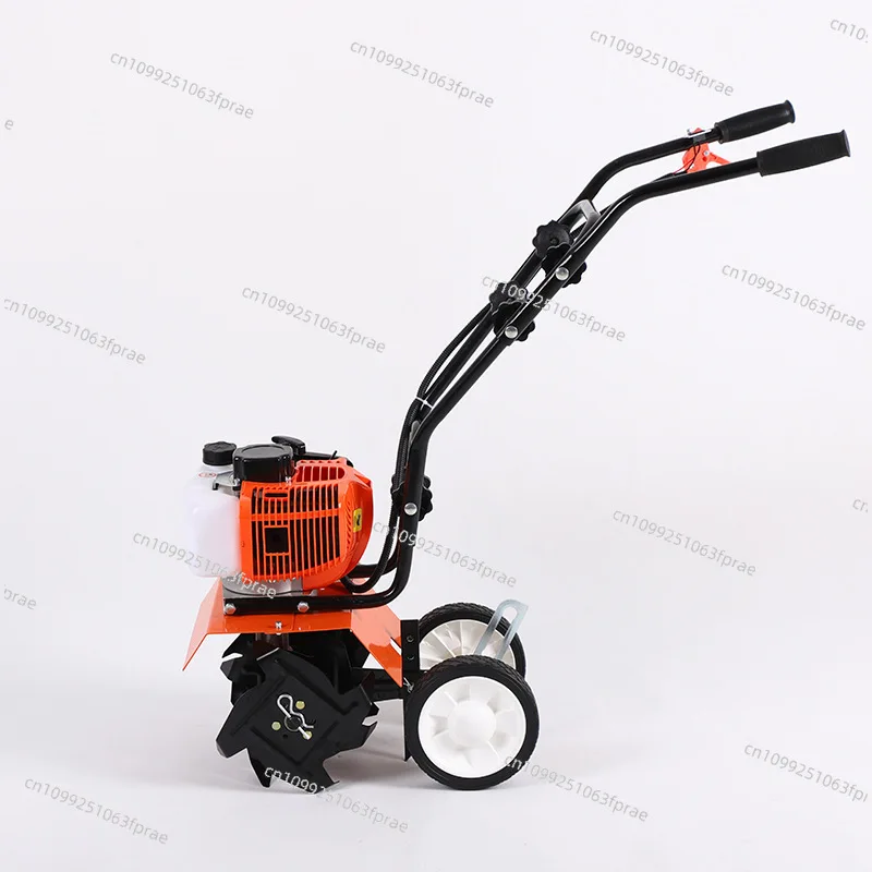 Household Mini Rotary Tiller, Multifunctional Agricultural Micro Cultivator Farm Soil Plowing Turning Machinery
