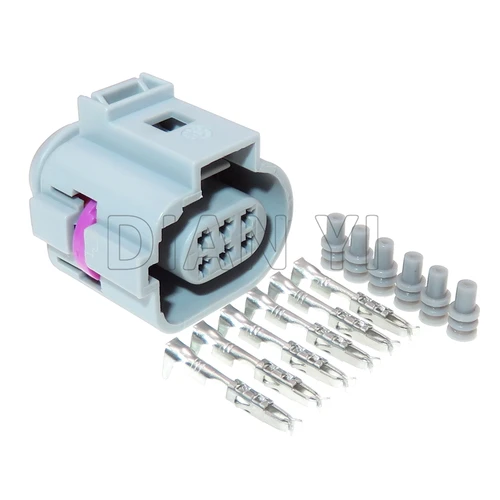 Imagen 2 del producto Juego de accesorios automotrices de 6 vías, Conector de válvula EGR para coche, montaje de CA, enchufe automático para Audi VW, 1J0973713G 42121200, 1 Juego