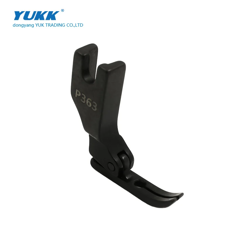 P363 Industrial Sewing Machine Accessory Black Titanium Steel ZIPPER Presser Foot Anti-Static Feature For Apparel Production