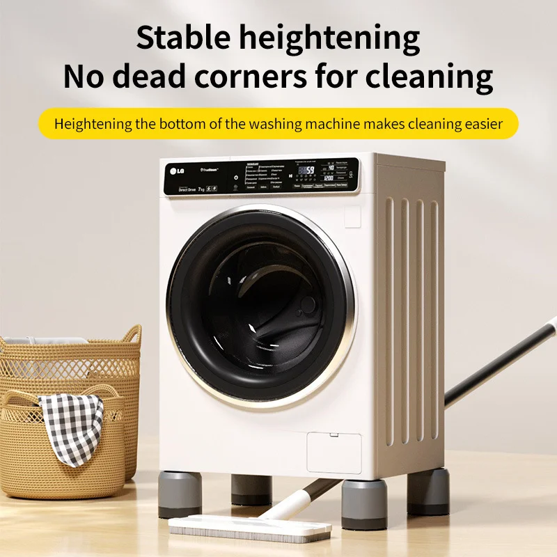 Universal Washing Machine Anti-Vibration Base Stabilizer - Silent Noise Reduction Anti-Slip Height Increasing Thick Foot Pad