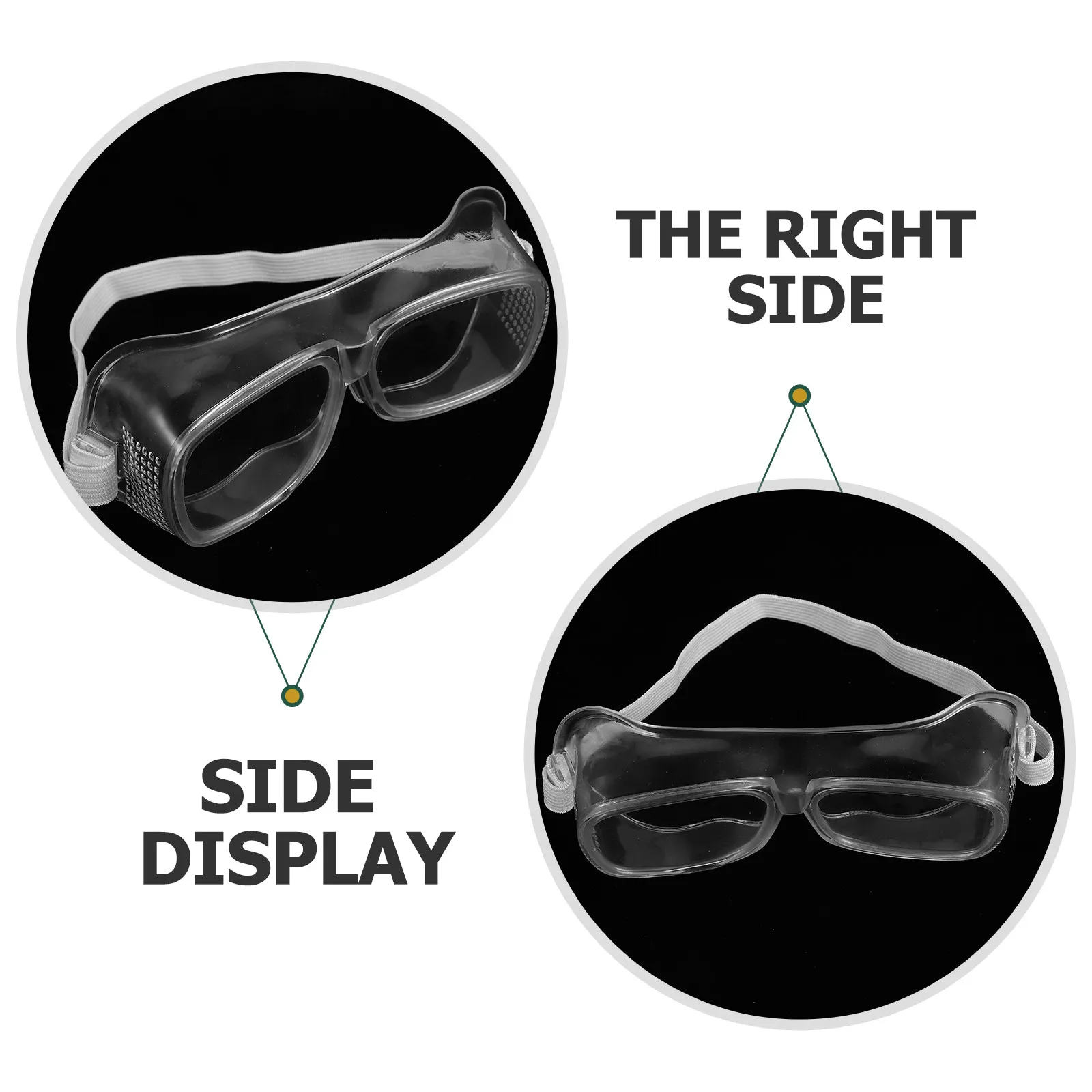 4Pcs Splash-Proof Protective Goggles Transparent Comfortable Fit High Visibility Safety Glasses Laboratory Industrial