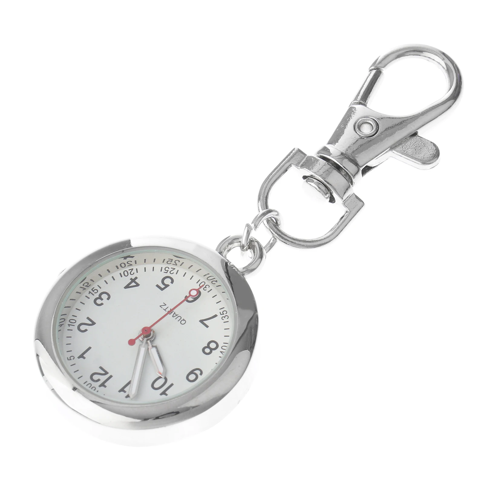 

Nurse Watch Clip Fob Watches Stainless Steel Glass Pocket Keychain Pendant Hospital Medical Vintage Charm Large Size