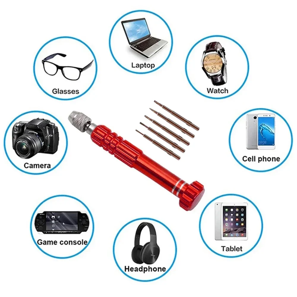 Multifunctional 5 In 1 Screwdriver Set Disassembly Screwdriver Slotted Cross Plum Blossom Computer Glasses Clock Maintenance