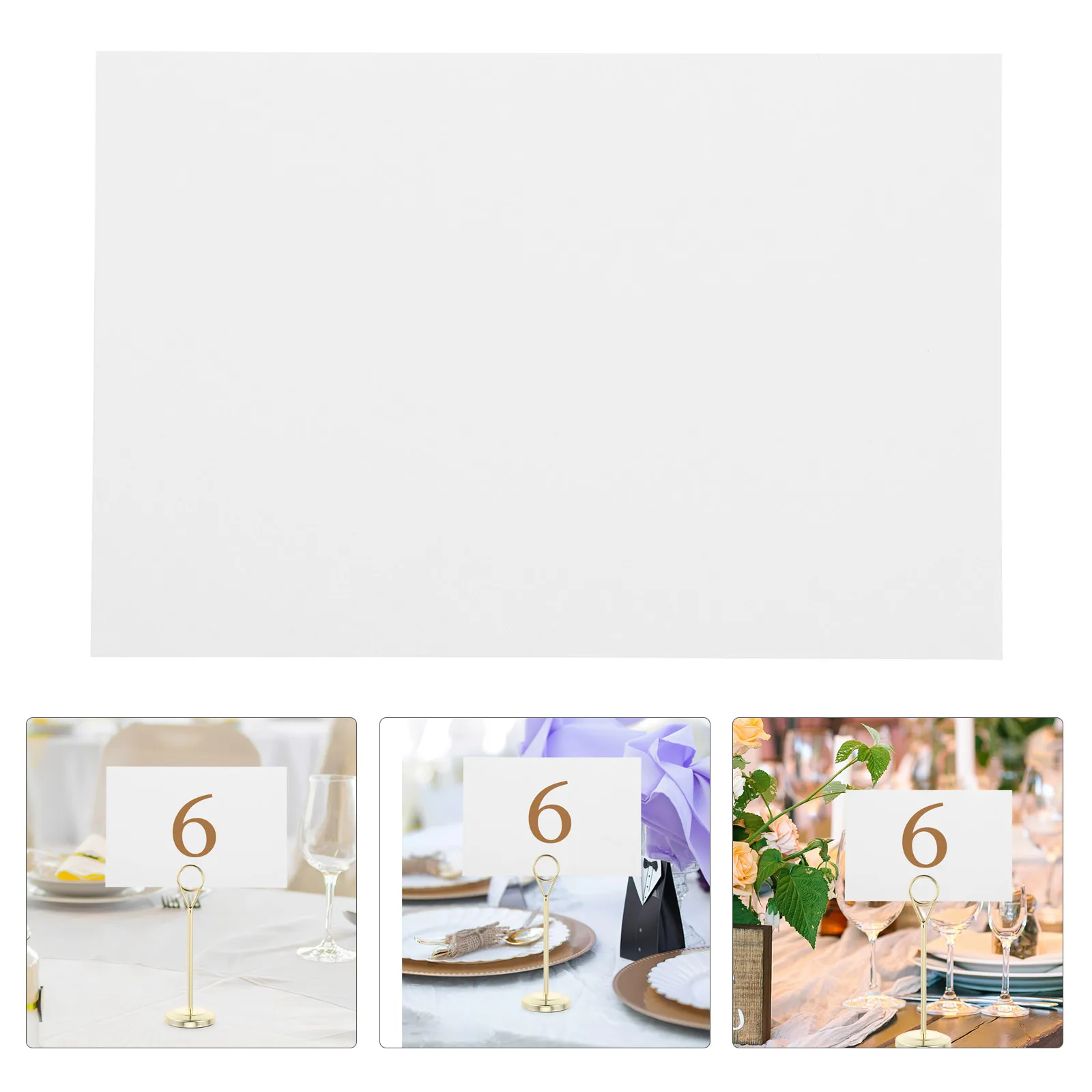 

25 Pcs Blank Table Number Cards 15x10cm White Thick Cardstock Writing Printing Restaurant Wedding Conference Seat Signs