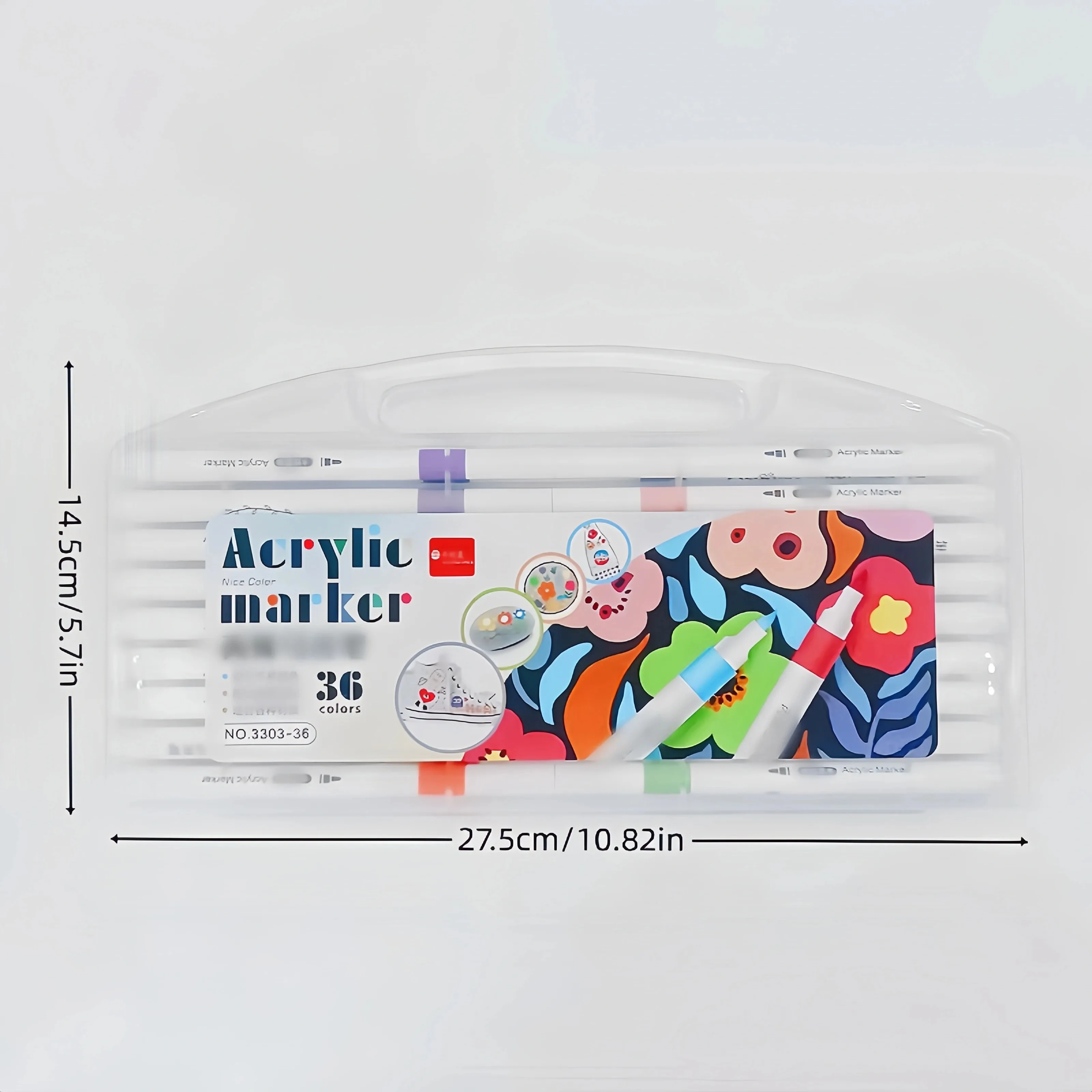 36-Color Acrylic Marker Pen Set - Multi-Purpose Art Markers for Drawing, Craft & DIY Projects