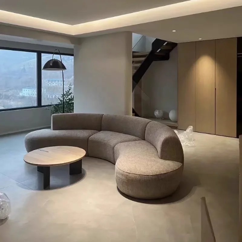 Leichtes, luxuriöses, schlichtes Stoffsofa