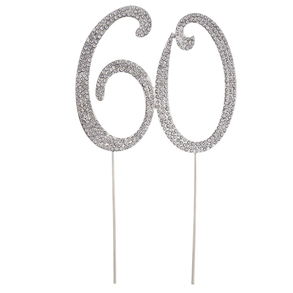 60 Cake Attention-grabbing Topper Number Attractive Anniversary Rhinestone Birthday Decorative