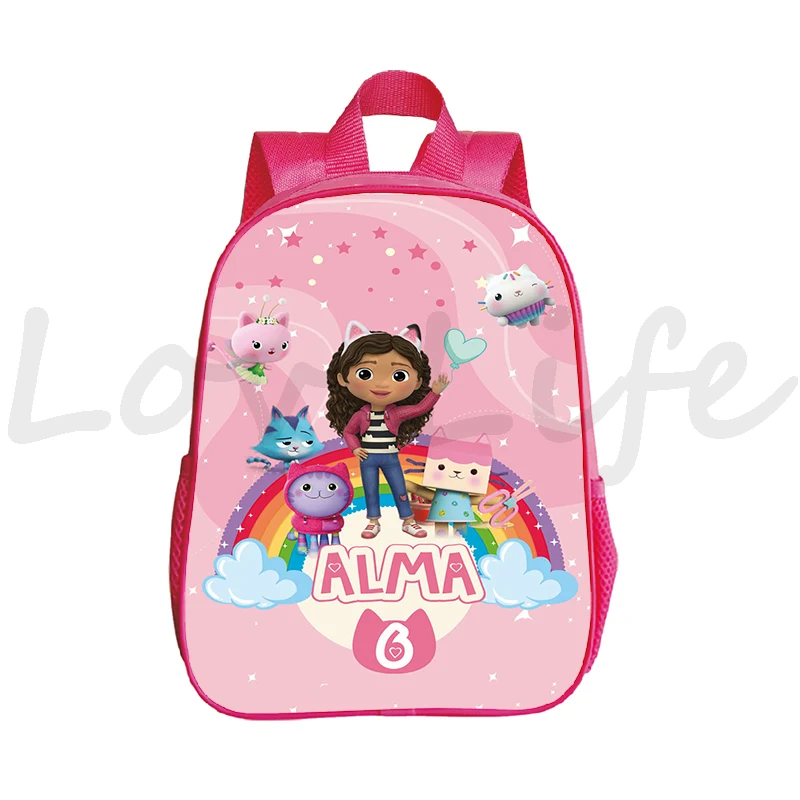 Gabby's Dollhouse mochila para niñas, mochila encantadora para niños, mochilas de jardín de infantes, mochila rosa para niños pequeños, mochilas escolares para casa de muñecas