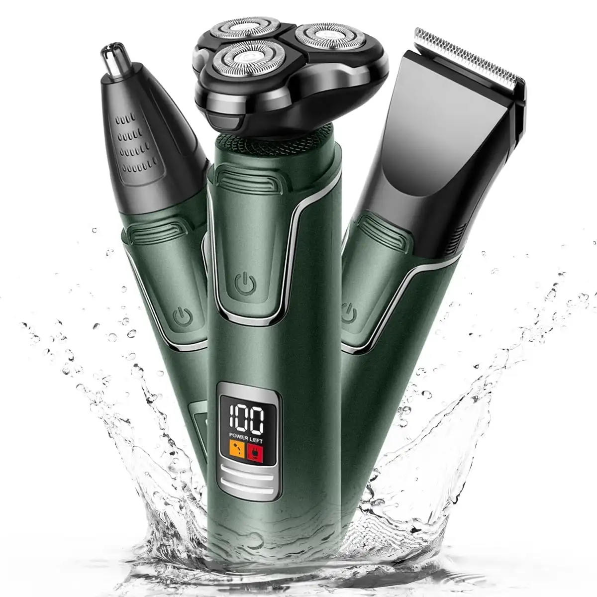 

3 IN 1 Electric Razor for Men Rechargeable Electric Shavers with Nose Hair Beard Trimmer Grooming Kit Shaving Machine