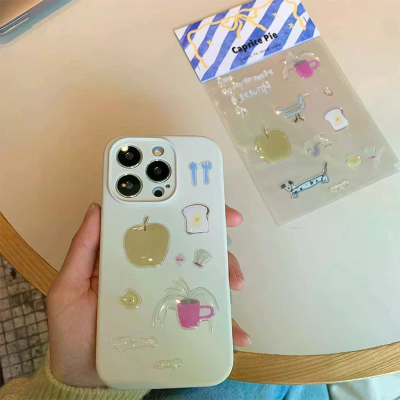 Cartoon 3D Epoxy Stickers DIY Phone Cases Computer Journals CCD Tablet Decorations