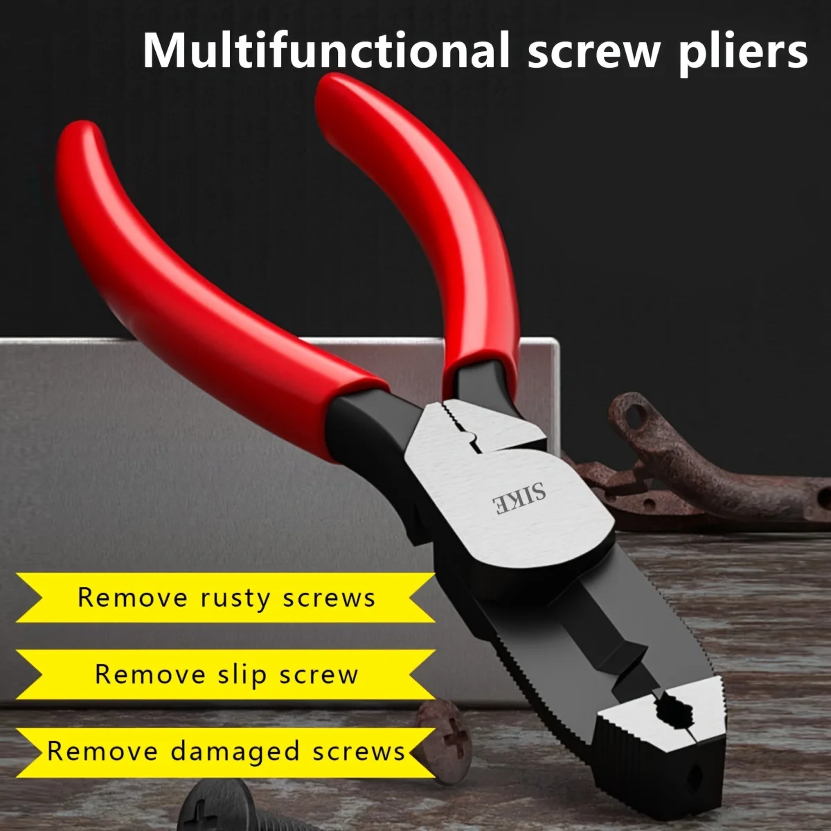 1-pack screw pliers/screw puller/removal clamp, non-slip jaws for quick extraction of damaged/stuck/rusty screw hand tools