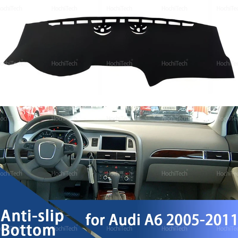 Car Dashboard Cover Avoid Light Pad Instrument Platform Cover Mat Carpet For Audi A6 2005-2011 LHD RHD Accessories