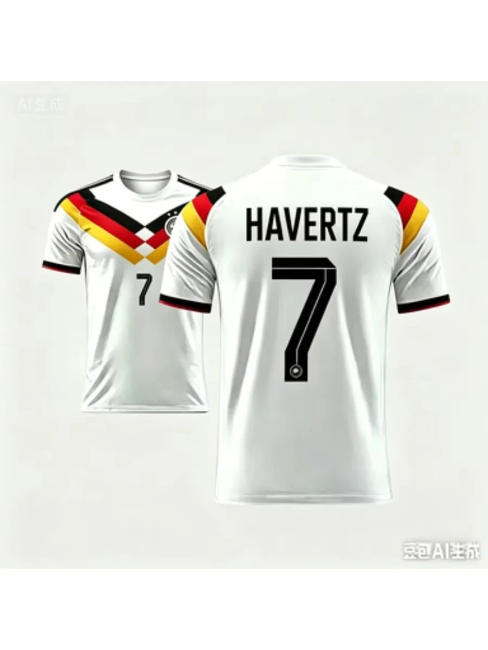 Germany 26-27 Home Soccer Jersey Wirtz 17# White Red Yellow Black Shoulder Men Short Sleeve Football Shirt Match Training
