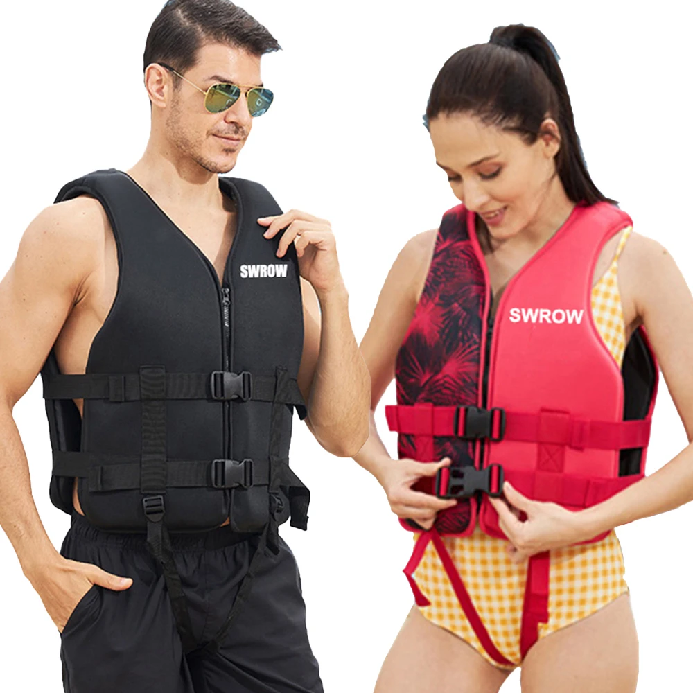 Portable fashion adult children\'s life jacket neoprene swimming life jacket water sports fishing kayak surfing life jacket 2023