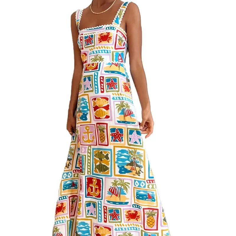 Faionable fiti Off-oulder Maxi Dr T-shirt taille moyenne pour femme en fibre d'acétate No-Sve H-ape Dr