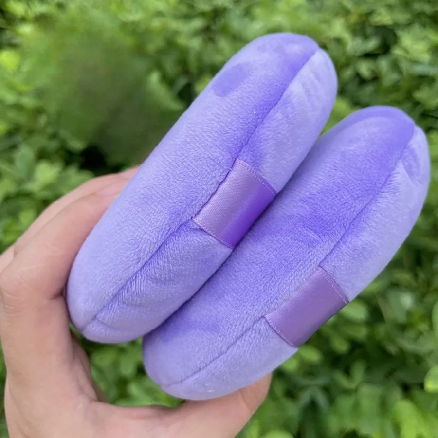 Puff de maquillaje gigante de 2 piezas: superficie de terciopelo ultrasuave para una aplicación impecable de rostro y cuerpo, herramienta profesional de belleza y cuidado personal