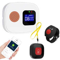 SOS Caregiver Pager Call Button Call Bell Alert Buttons For Patients Elderly Seniors Home Portable Nurse Call System Bed Alarm