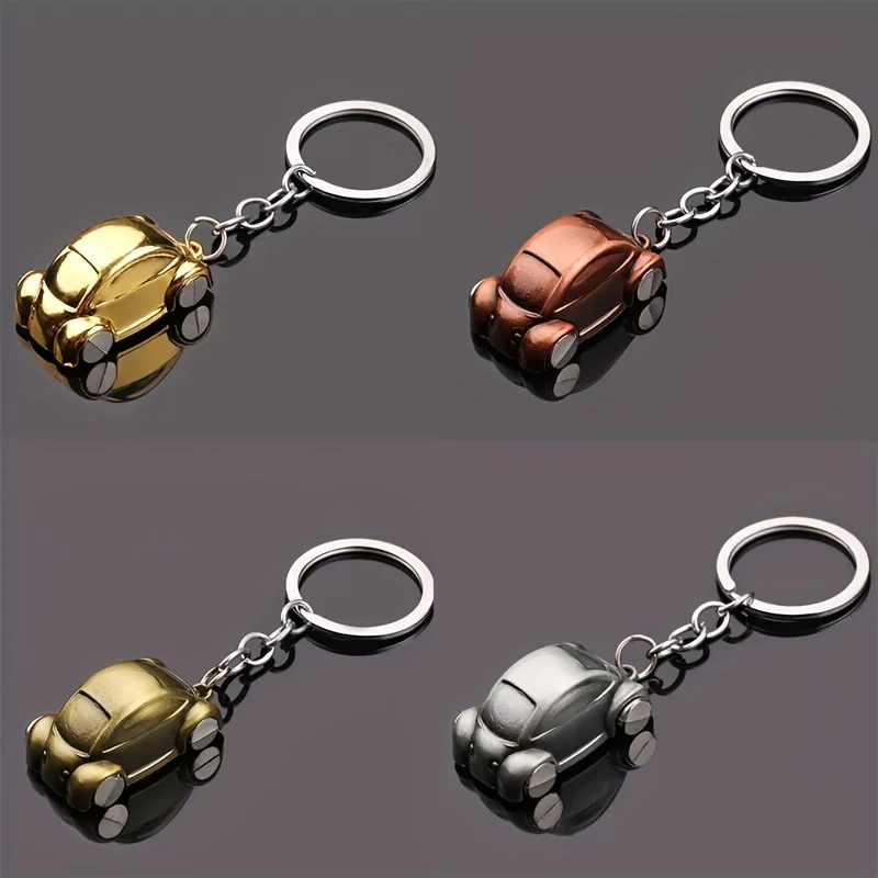 Three Dimensional Car Keychain, Cute Korean Couple Keychain Pendant, Creative Keychain Decoration