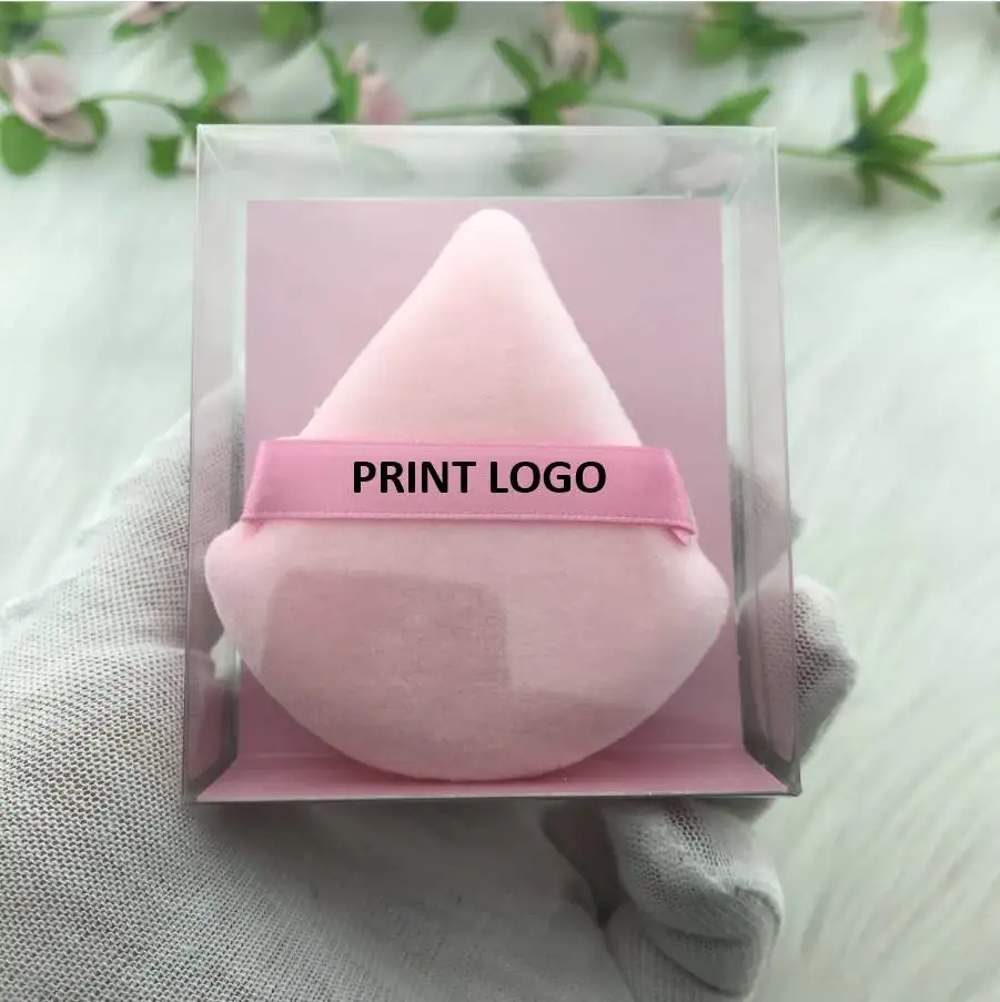 100sets Private Label Wholesale Cosmetic Puff For Beauty Multi colors Triangle Beauty Sponge Cotton Powder Puff