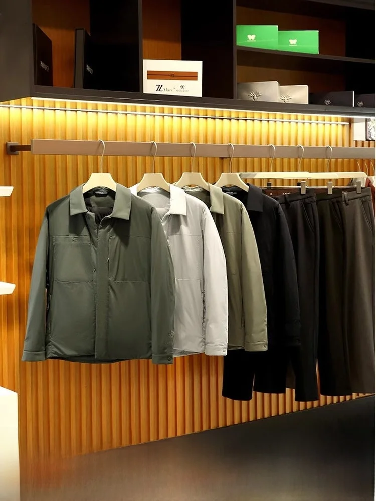 

High-End Men's Lightweight down Jaet Trendy Outdoor Warmth Commute Faionable Autumn Winter Coat Casual Sle Zipper Closure