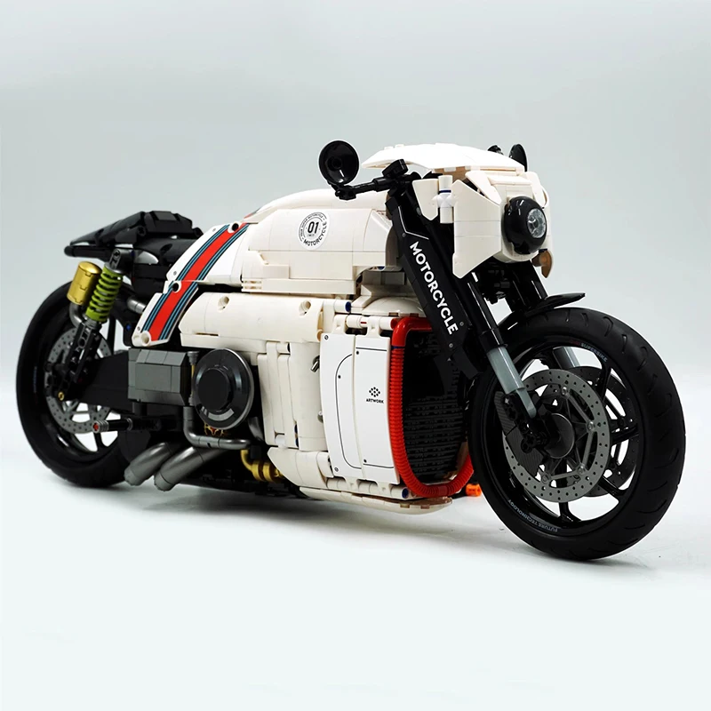 Blocs de construction de Robot Lotus C-01 60520 modèle de moto 2 en 1, assemblage technique de moto 1:5, jouet de bricolage pour enfants, cadeaux de noël