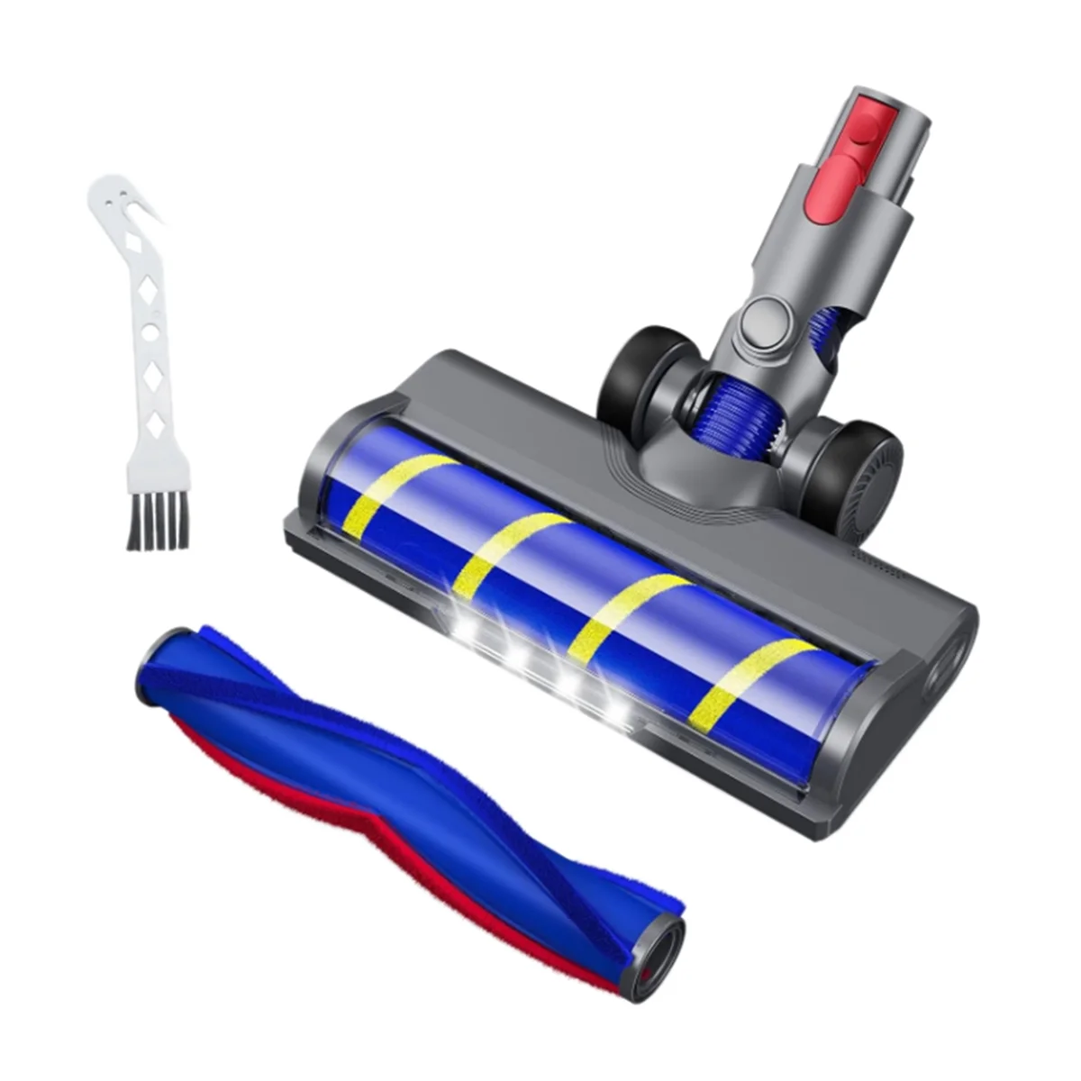 

Floor Attachments for Dyson V7 V8 V10 V11 V15 Vacuum Cleaners with LED Lights Replacement Brush Head+V Bristles Roller