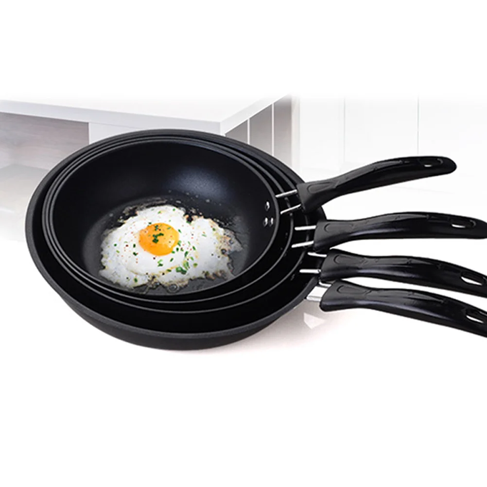 16 CM Pans Griddle Mini Induction Cooker Round Skillet Frying Black