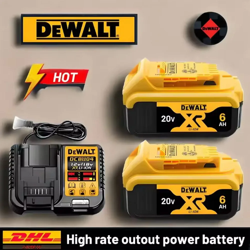 

DCF512 100% Original DEWALT 20V Rechargeable Tool Battery 6Ah Compatible with DCB200 Series for Dewalt Tools