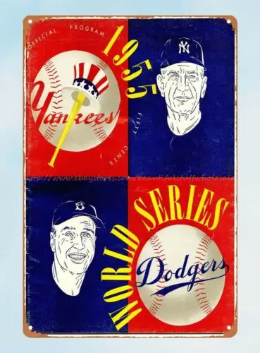 1955 baseball  Collection of  With Yearbook sports tin sign