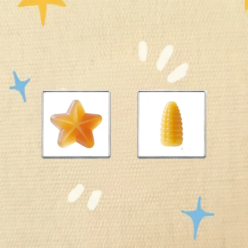 9Pcs Cute Fruit Gummy Candy UV Printing Pin Banana Strawberry Blueberry Corn Jewelry For Backpacks Bags Clothes Decoration Gift