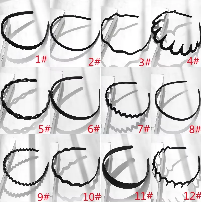 Black Series Frosted Face Wash Hair Band Korean version of Acrylic Headband for Men And Women Hairband Hair Accessories