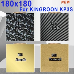 Hoja Pei de 180x180 para impresora 3d KINGROON KP3S Pet Peo Pey, placa de construcción magnética, Sping Steel, cama caliente