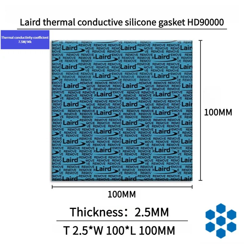 Laird HD90000 بطاقة الرسومات السيليكون الحرارية الذاكرة تبديد الحرارة حشية شحم السيليكون الموصلية الحرارية: 7.5 واط/مك
