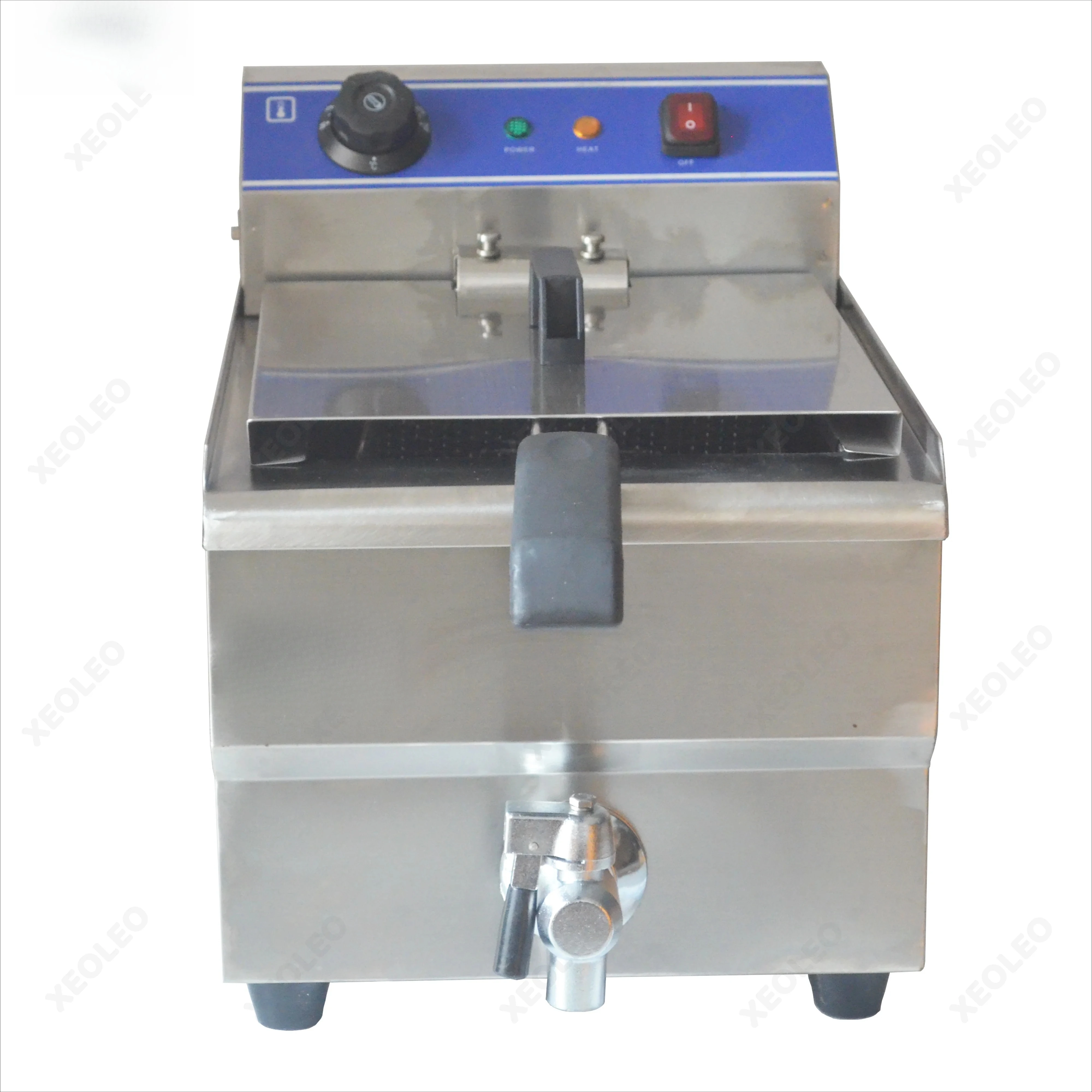 12L Countertop Electric Deep Fryer, Single‑Tank Frying Machine with Basket for Chicken French Fries Chips Snack Shop