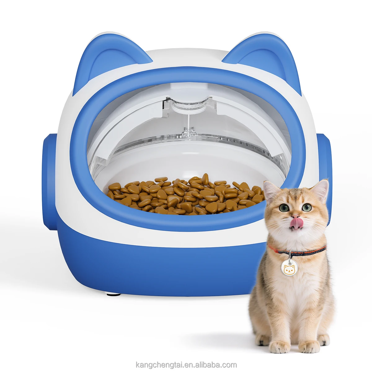 

Intelligent Anti-Snatching Automatic Cat Feeder Modern Style RFID Voice Call Pet Feeder with Sensor Door