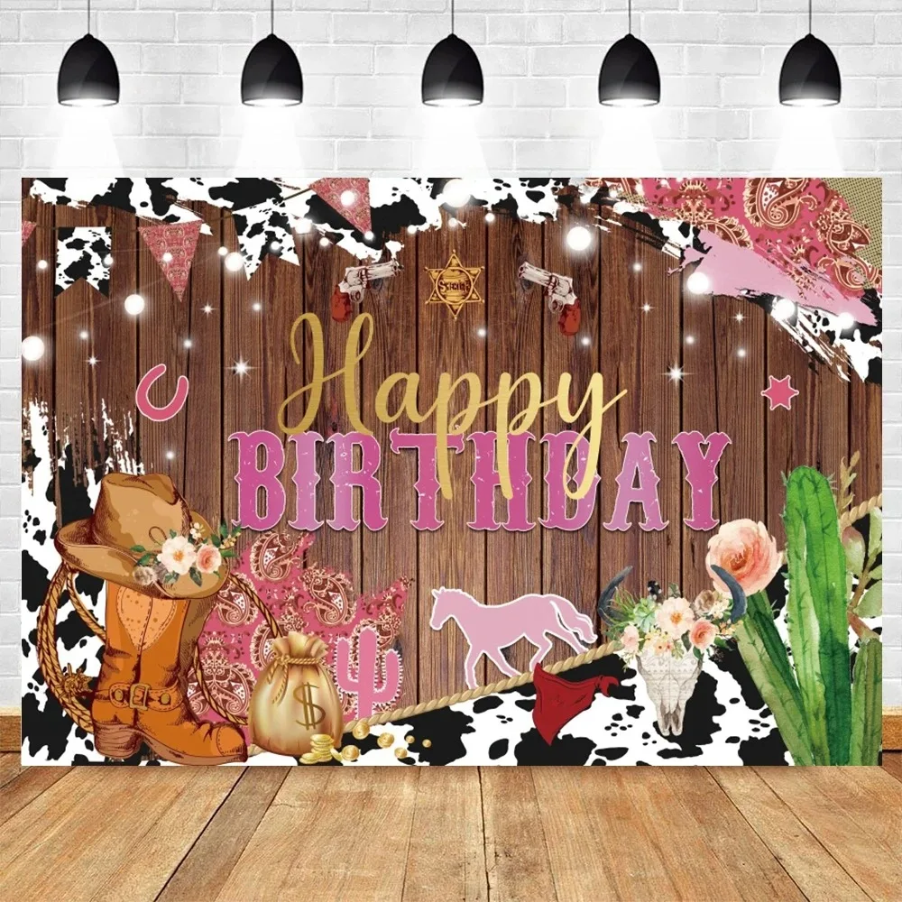 Barn Farm Birthday Backdrop Western Cowboy Photography custom Background Wood House Door Party Decor Backdrop Photo Studio Props