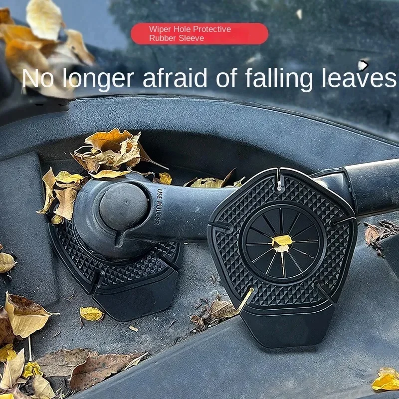 

2Pcs Durable Silicone Car Wiper Hole Cover Universal Windshield Wiper Base Protector Anti Dust Anti Leaf Auto Part