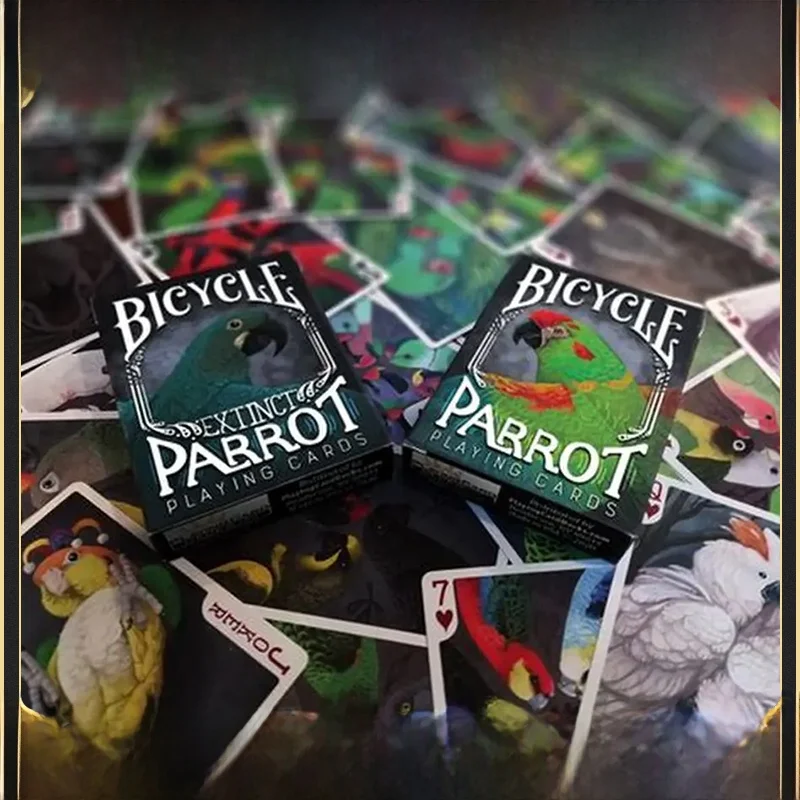 bicycle-parrot-single-playing-card-flower-cut-poker-cards-american-brand-collectible-game-for-14-years-old-and-above